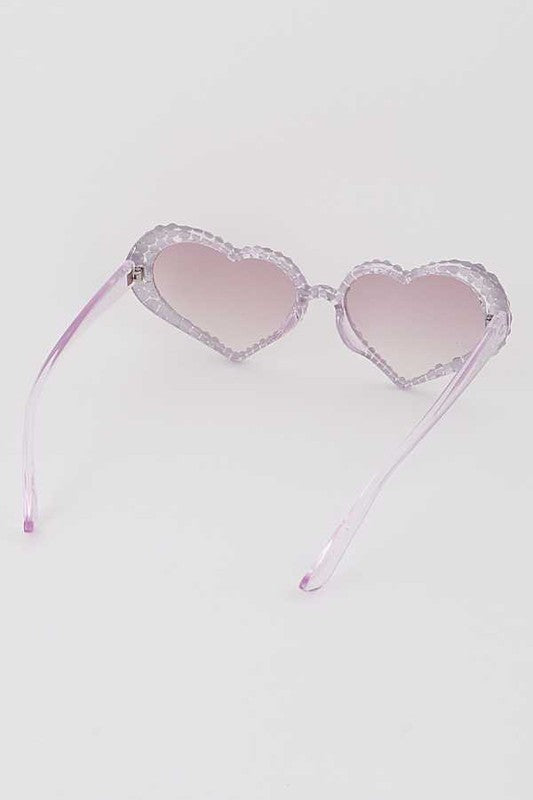 Rhinestone Heart Sunglasses