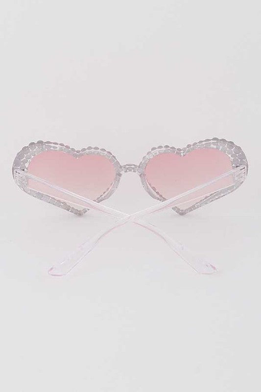 Rhinestone Heart Sunglasses