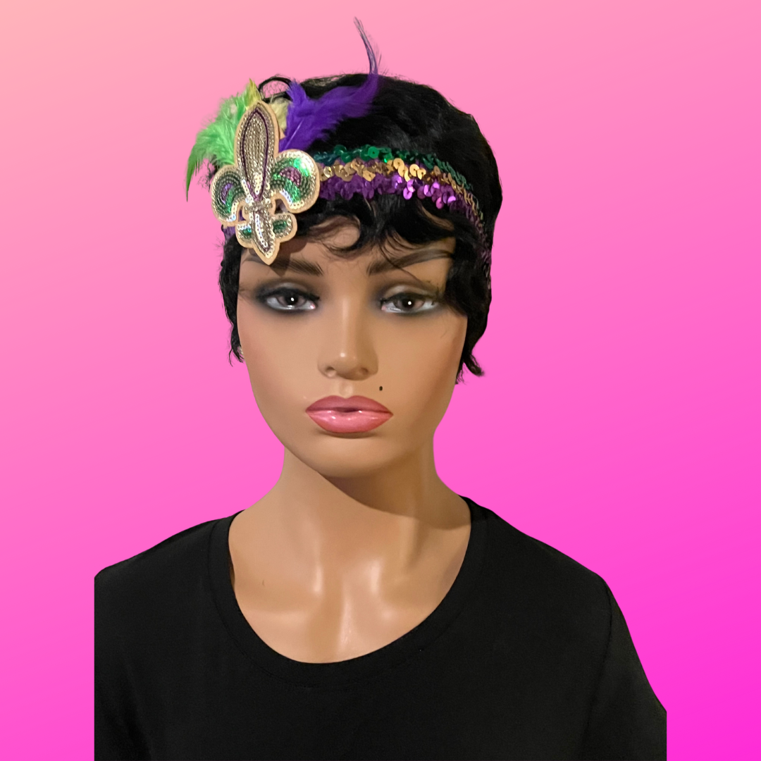 Mardi Gras Sequins Light up Headband