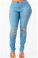 Plus Size Cell Phone Pockets Skinny Jeans