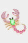 Multi Stone Scorpion Pin Brooch