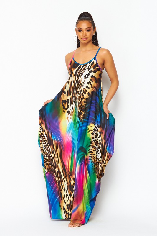 Myra Multi Print Maxi Dress