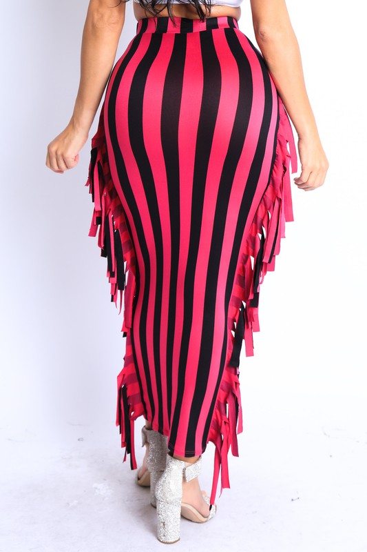 Fringe Maxi Skirt - Cori Beautique Collection