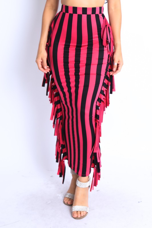 Fringe Maxi Skirt - Cori Beautique Collection
